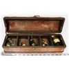 Image 1 : BAMBOO BOX WITH BRASS MINIATURES