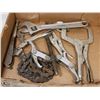 Image 1 : FLAT OF VISE GRIPS, WRENCHES & 5 TON PULLER