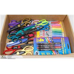 LOT OF 12 FISKARS DESIGN CUTTING SCISSORS WITH