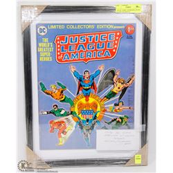 1976 DC COMIC OVERSIZED LTD. ED. FRAMED BATMAN &