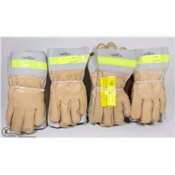 4 BUNDLES OF PROLINER CUFF FOAM LINED WORK GLOVES