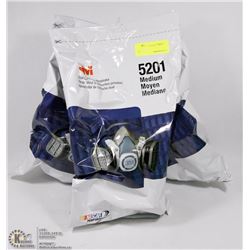LOT OF 3 3M 5201 DUAL CARTRIDGE RESPIRATORS