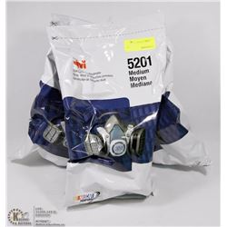LOT OF 3 3M 5201 DUAL CARTRIDGE RESPIRATORS