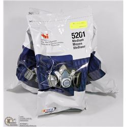 LOT OF 3 3M 5201 DUAL CARTRIDGE RESPIRATORS