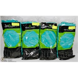 4 BAGS OF UNSUPPORTED NITRILE GLOVES