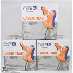 3 CASES OF HOWARD LEIGHT LASER TRAK EAR PLUGS