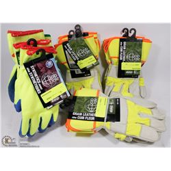 4 BUNDLES OF WORK GLOVES