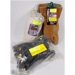 LOT OF ASSORTED WORK GLOVES