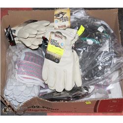 LARGE BOX OF ASSORTED WORK GLOVES