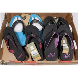 FLAT OF 4 PAIRS OF SANDALS