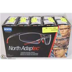 10 PAIRS OF NORTH ADAPTEC PROTECTIVE EYEWEAR