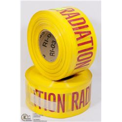 TWO ROLLS OF RADIATION HAZARD TAPE
