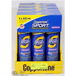 CASE OF COPPERTONE SPORT SPF 30 SPRAY ON SUNSCREEN