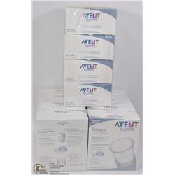 12 BOXES OF AVENT NATURALLY RECLOSE ABLE DISPENSERS