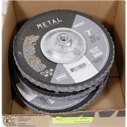 FIVE 7" METAL FLAP DISCS