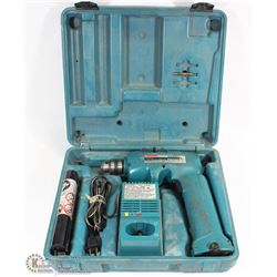 MAKITA CORDLESS DRILL W/ 2 BATTERIES & CHARGER.