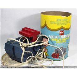 PEANUTS VIEWMASTER PROJECTOR AND VIEWER IN