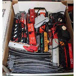BOX W/SEVERAL HO TRAIN SETS INCL. TRACK,