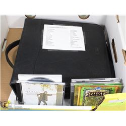 BOX W/ESTATE LARGE BLACK LEATHER CD