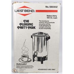 WESTBEND 30 CUP COFFEE PERCULATOR IN BOX