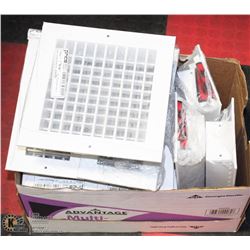 LARGE LOT OF NEW ASSORTED SIZES METAL VENT COVERS