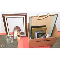 LOT OF ASSORTED OLD AND NEW FRAMES, NEW WOODEN