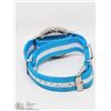 Image 3 : #2-ROOTS BLUE & WHITE NYLON STRAP, BLUE & WHITE
