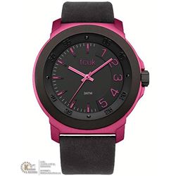 #6-FRENCH CONNECTION BLACK LEATHER STRAP,