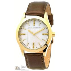 #14-FRENCH CONNECTION GENUINE BROWN LEATHER