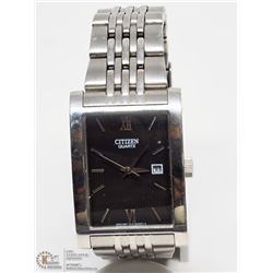 #22-CITIZEN QUARTZ STAINLESS STEEL SILVER STRAP,