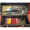 Image 1 : TOOL BOX W/ ASST PULLERS, WRENCHES, EXTRACTORS.