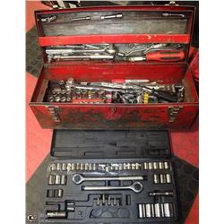 TOOL BOX W/ ASST RATCHETS & SOCKETS AND SOCKET