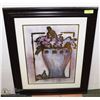 Image 1 : 27"X34" WOOD FRAMED FLORAL PICTURE