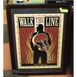 WALK THE LINE 31X23 FRAMED POSTER