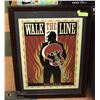 Image 1 : WALK THE LINE 31X23 FRAMED POSTER