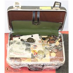 ESTATE BRIEFCASE WITH WATCHES MEDALS ETC