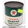 Image 1 : 5 LBS TEXACO MARFAC CAN FULL