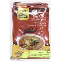 CARTON OF 12 PKGS  ASIAN HOME GOURMET THAI RED