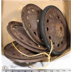 4  ANTIQUE WAGON WHEELS