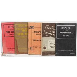 5PC INCL 1932-1949 SERVICE AND REPAIR FORD