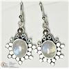 Image 1 : #06-STERLING SILVER MOONSTONE EARRINGS