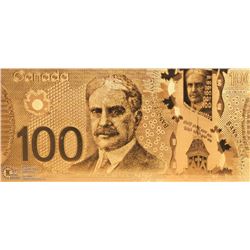 #08-24K GOLD FOIL CANADIAN $100 DOLLAR BILL