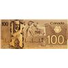 Image 2 : #08-24K GOLD FOIL CANADIAN $100 DOLLAR BILL