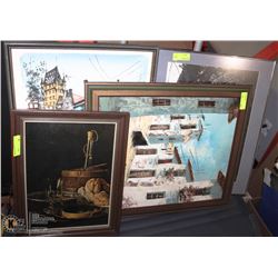 GROUP OF 4 ASSORTED ESTATE PICTURES