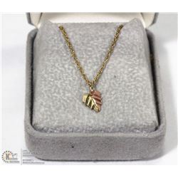 LADIES 10K GOLD LEAF NECKLACE