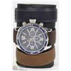 Image 1 : MENS LARGE FACE WATCH WITH 2 EXTRA LEATHER