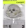Image 1 : GERMAN NAZI TOTENKOPF HAT BADGE MARKED SS RZM