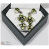 Image 1 : STAMPED 925 STERLING SILVER AND PERIDOT EARRINGS