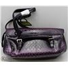 Image 2 : NEW PURPLE SNAKESKIN STYLE HANDBAG WITH