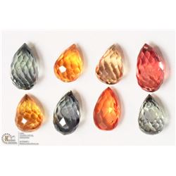 #19-GENUINE FANCY COLOUR BRIOLETTE CUT SAPPHIRES